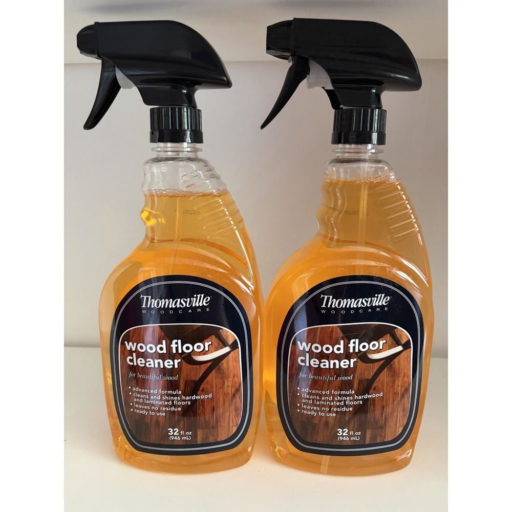 2 Pack Thomasville Woodcare Wood Laminate Floor Cleaner & Polish Spray 32oz NEW